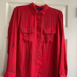 Pretty red blouse- like new!